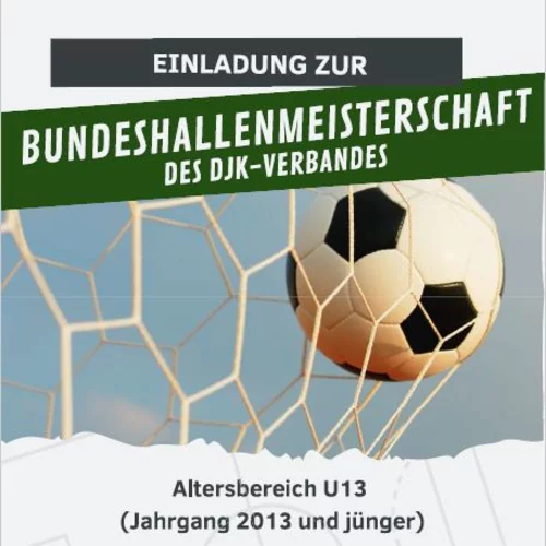 Flyer zur Bundeshallenmeisterschaft Fußball