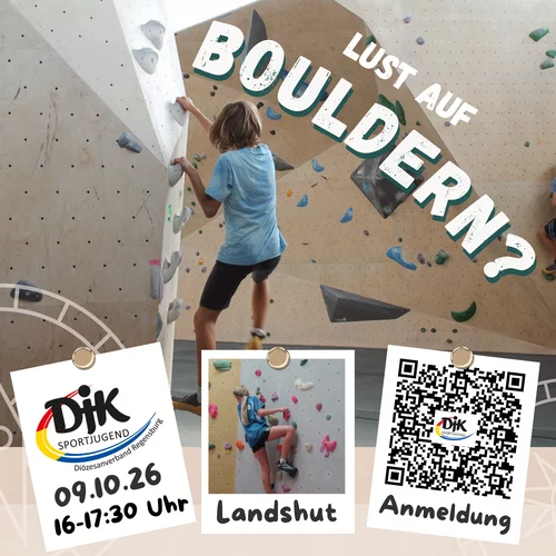 Werbeflyer "Lust auf Bouldern?"