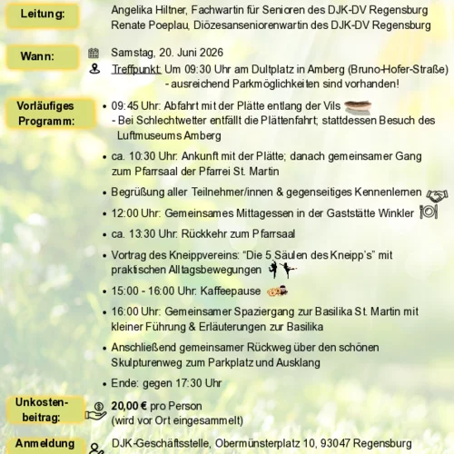 Herzliche Einladung zum Erlebnistag für Senioren am 20.06.2026